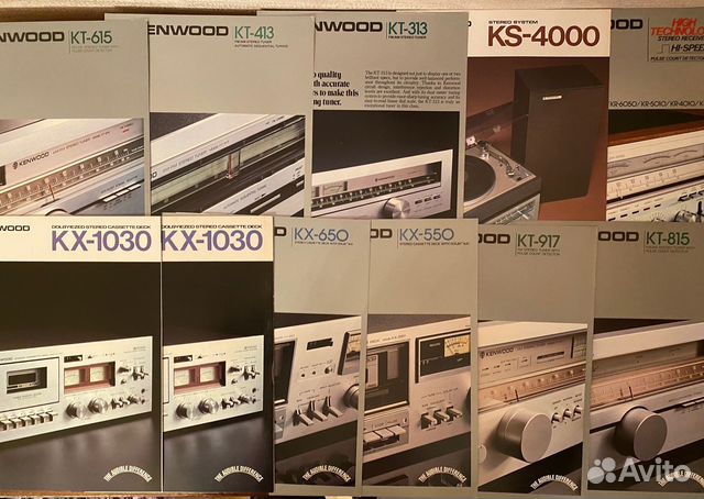 Рекламные проспекты аудиотехники JVC, Teac и др