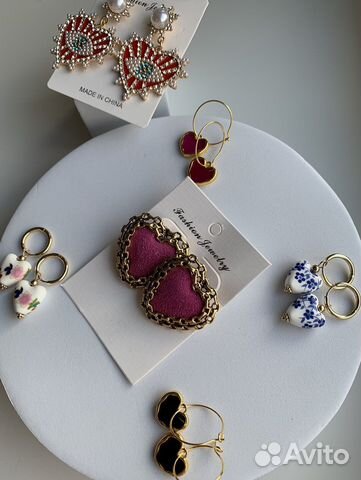 Серьги модные под состаренное золото