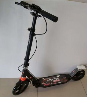 Самокат урбан с ручным тормозом и двумя амортизато