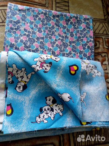 Отрезы бязи и фланели для пошива