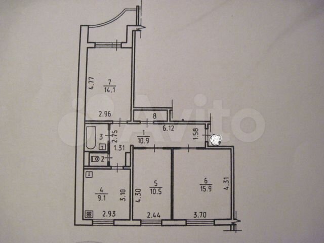 3-к. квартира, 65,5 м², 5/10 эт.