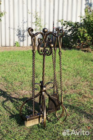 Кованый каминный набор