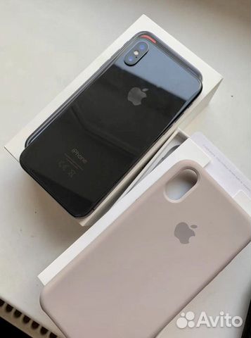 iPhone X черный 64 + airpods 2
