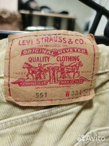 Вельветовые брюки Levi's (33/32)