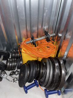 Блины для штанги/гантелей и стойки под штангу