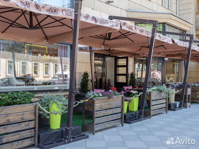 Уличный зонт на боковой опоре 4х4