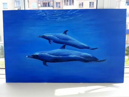 Картина на холсте масляными красками 93см х 56см