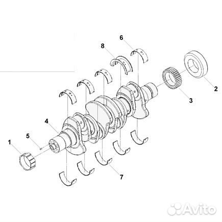 Сальник коленчатого вала задний M11 4089544 (Ориги