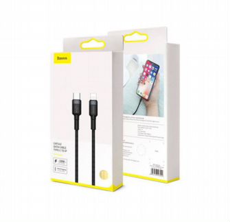 Кабель Type-C на Lightning catlklf-G1 черный Baseu