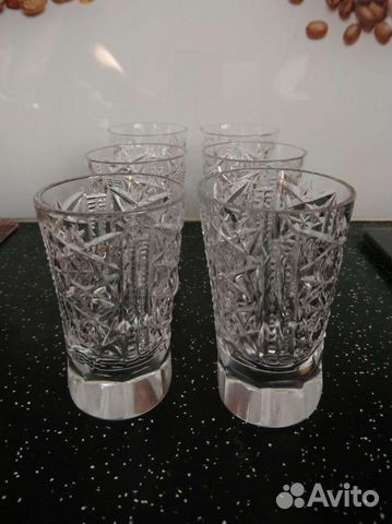 17. Стопка хрустальная Звезда, 6 штук, СССР