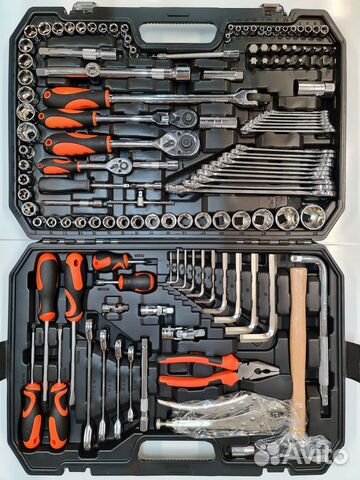 Набор инструментов, набор ключей, головок 132 шт
