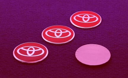 Комплект 3D наклеек на колпачки диска Toyota 56 мм