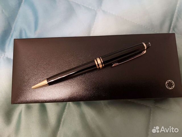 Ручка Mont Blanс напыление золото подарок футляр