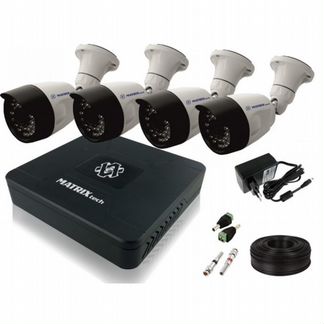 Комплект видеонаблюдения на 4 уличных камеры HD 72