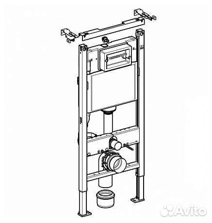 Инсталляция geberit 458.103.00.1 + кнопка смыва