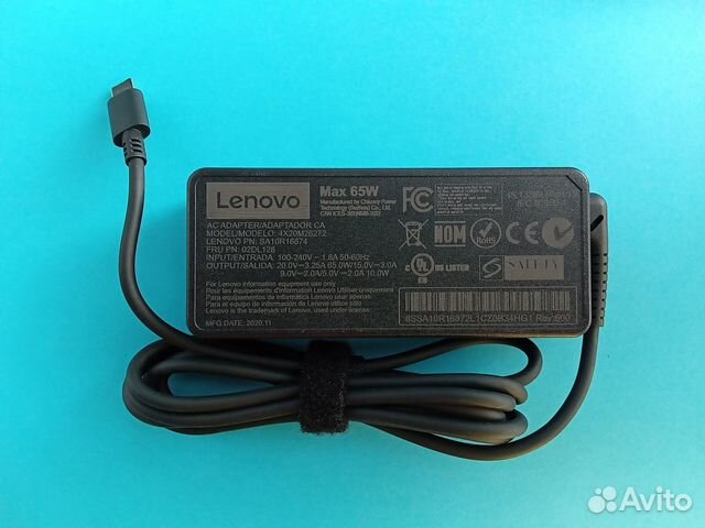 Зарядное устройство Type C 65w для ноутбука Lenovo