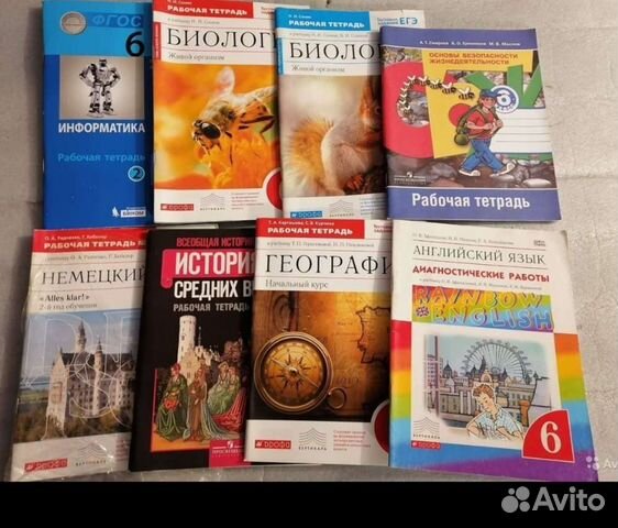 Рабочие тетради 5,6,7,8,9 класс по всем предметам
