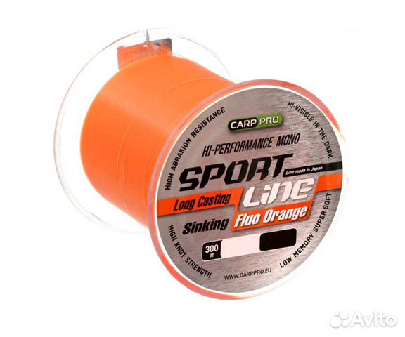 Леска carp PRO Sport Line Fluo Orange 300м