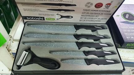 Новый набор кухонных ножей 6 шт в коробке