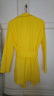 Плащ новый zara M basic женский жёлтый летний