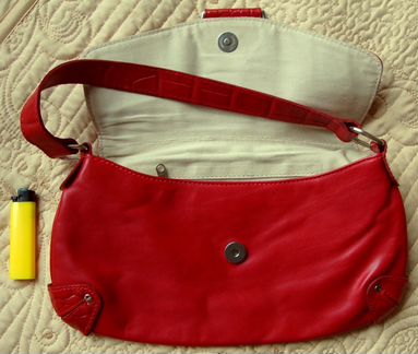 Сумка Piel Bovina из Испании Grupo Inditex Красная