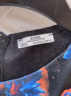 Топ zara с принтом спина под кожу