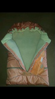 Зимний теплый конверт с овчиной