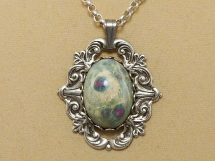 Подвеска Рубин в мусковите 18х25мм