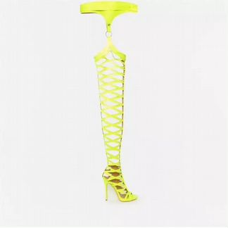 Ботфорты кислотного цвета