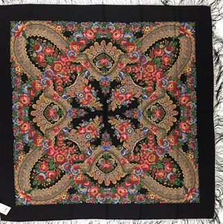 Шаль павловопосадская подкова 19