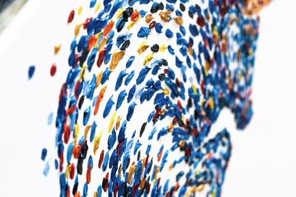 Картина на натуральном холсте «Бык»