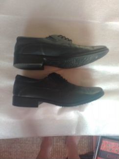 Классические черные полуботинки из натуральн кожи