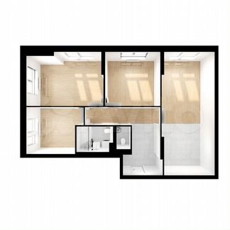 3-к квартира, 87.8 м², 12/32 эт.