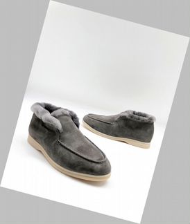 Лоферы с мехом Loro Piana