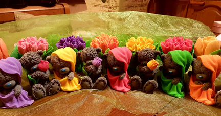 Формы для мыла Тедди в полотенце