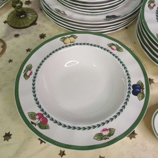 Тарелки суповые фрукты в стиле villeroy