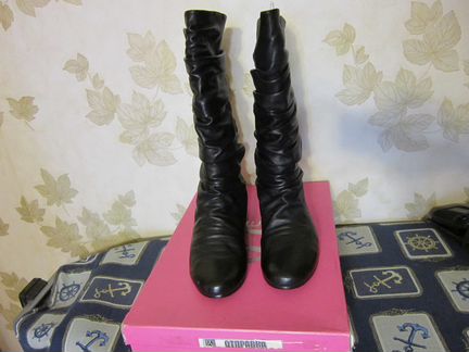 Кожаные итальянскиe сапоги Santini