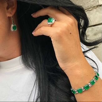 Серебряные серьги. Серебро кольцо. Браслет