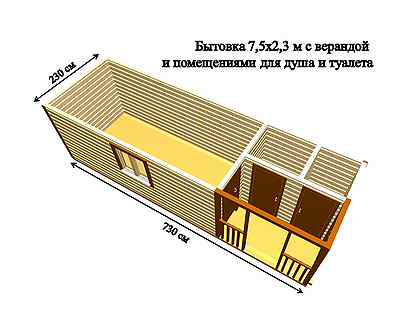 Планировки бытовок 6х3 с душем и туалетом