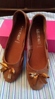 Балетки новые Италия, замша