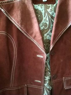 Пиджак -куртка. Винтаж -замша