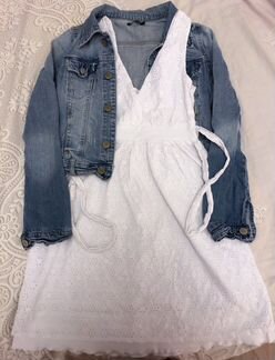 Джинсовая куртка Kira Plastinina и платье Flo&Jo