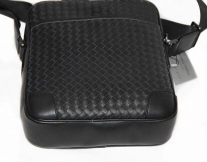 Мужская кожаная сумка Bottega black new планшет