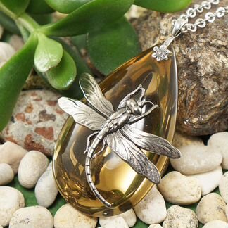 Подвеска Солнечная стрекоза (стекло)