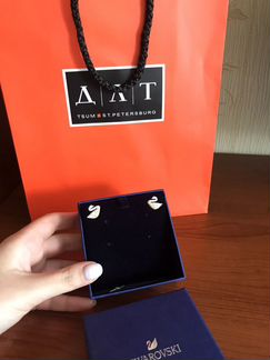 Пусеты с жемчугом Swarovski