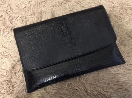 Кожаная сумка-клатч