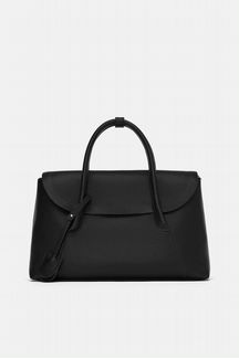 Сумка Zara, черная, новая, экокожа, большая