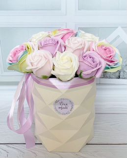 Букет из мыльных роз