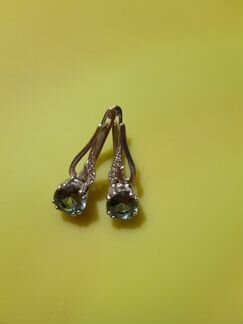 Серьги серебро топаз