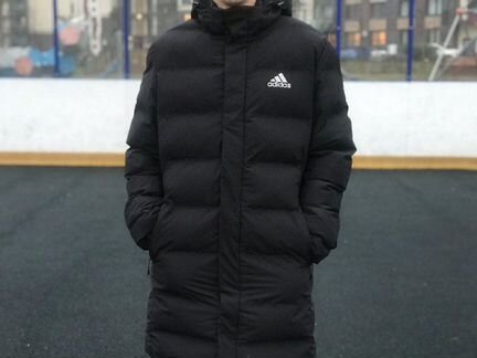 Длинный зимний пуховик Adidas новый